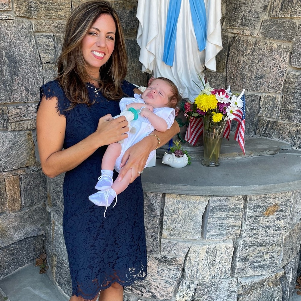 Navy Lace Midi Cocktail Dress